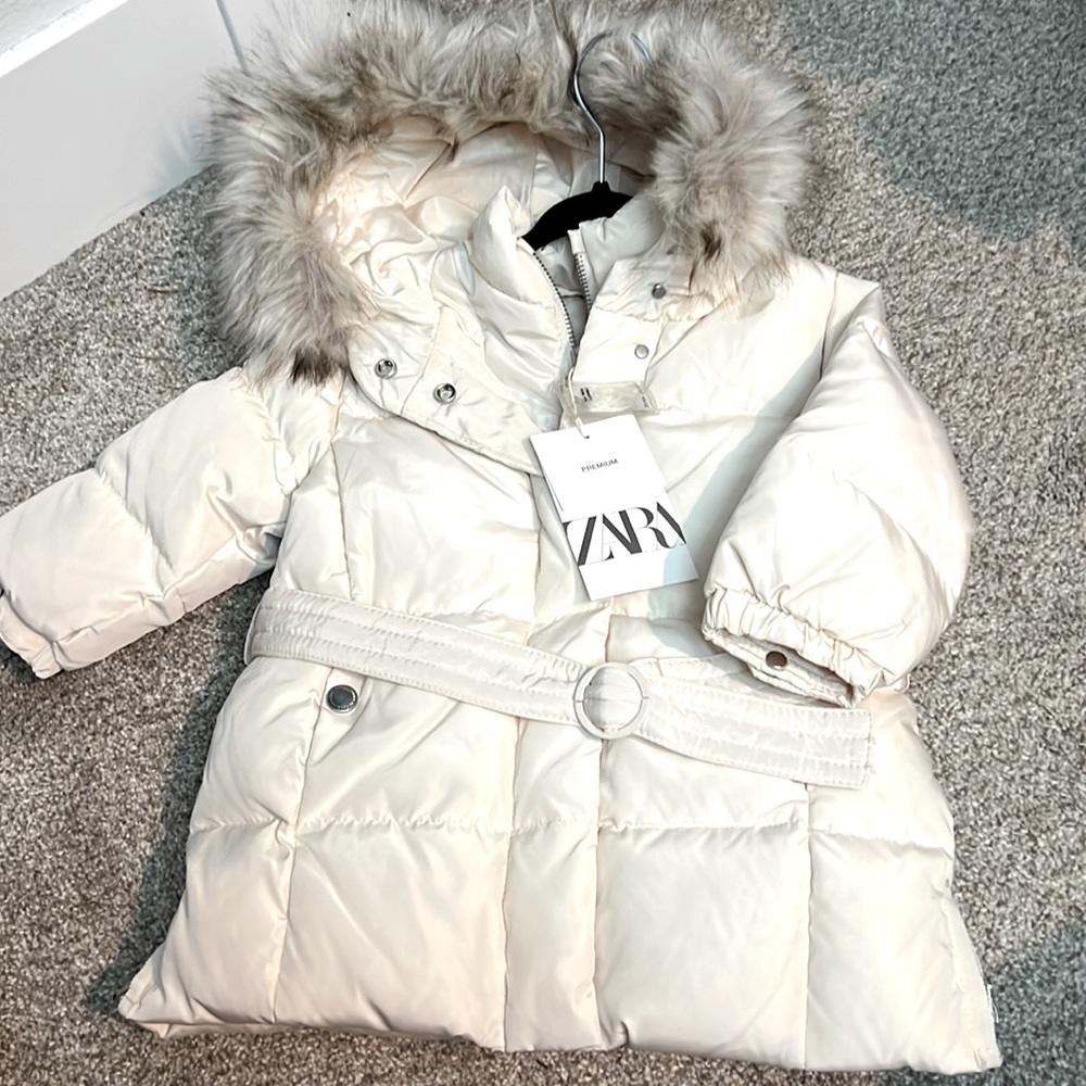 NWT Zara girls Puff jacket 9-12m